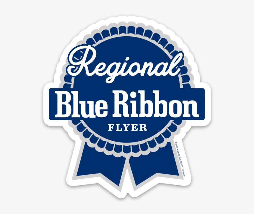 Regional Blue Ribbon Flyer Sticker - Pabst Blue Ribbon, HD Png Download, Free Download