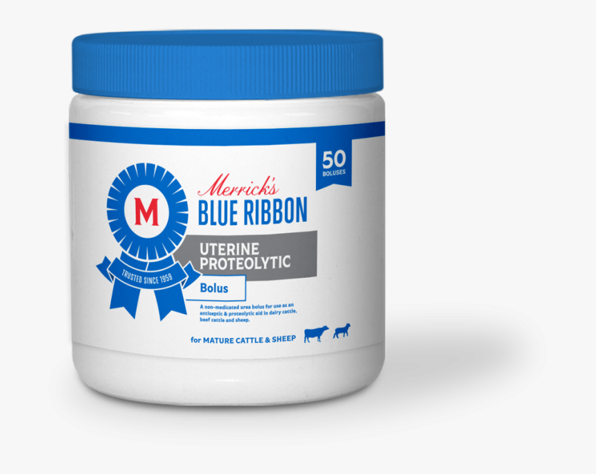 Merrick's Blue Ribbon Uterine Bolus Non Medicated 50pk, HD Png Download, Free Download