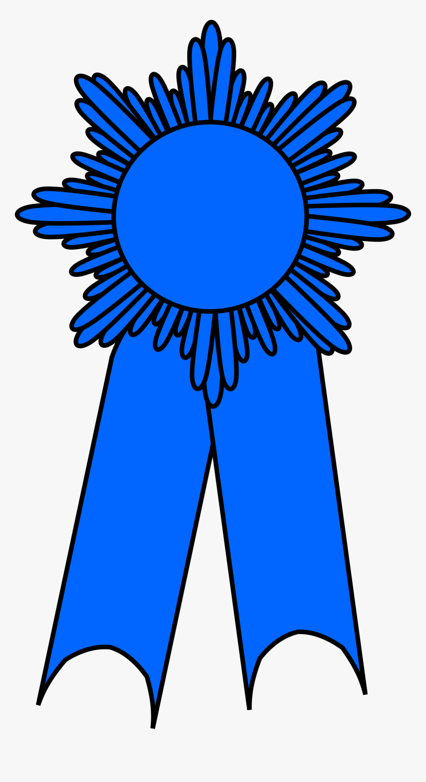 Vector Drawing Of Medal With A Blue Ribbon - Girl Scout Awards And ...