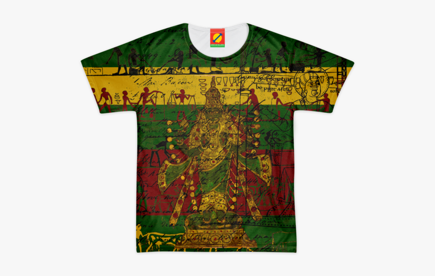 Indian God In Green Gold And Maroon Women"s All Over - Active Shirt, HD Png Download, Free Download