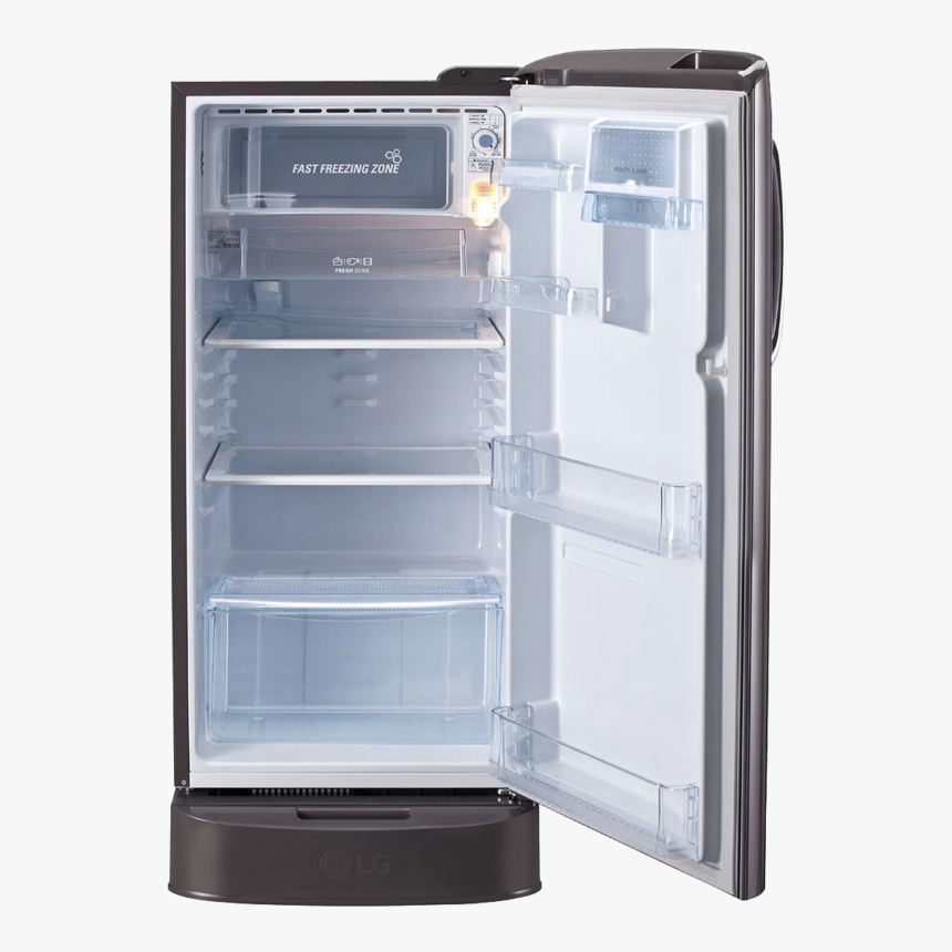 Lg Gl-d201asli 190 Ltr Single Door Refrigerator Open - Lg 215 Ltr 4 Star Refrigerator, HD Png Download, Free Download