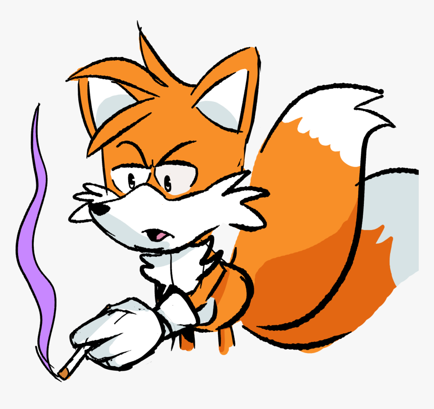 Tails Smokes - Cartoon, HD Png Download, Free Download