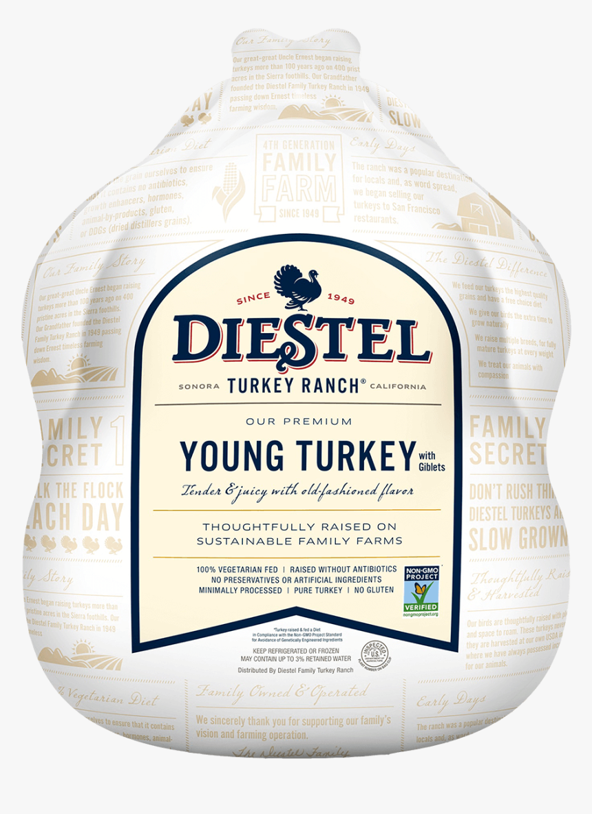 Dfr Wholeturkey Young Nongmo Rendering - Diestel Organic Turkey Whole Foods, HD Png Download, Free Download