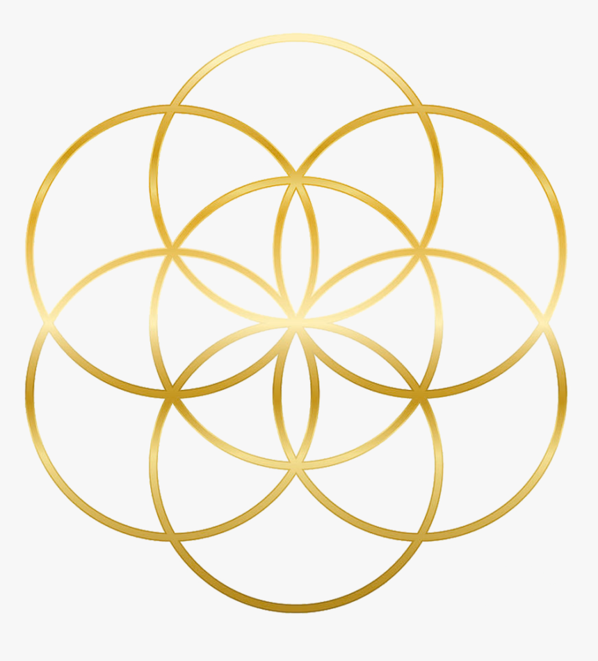 Gold Seed Of Life - Golden Seed Of Life, HD Png Download, Free Download