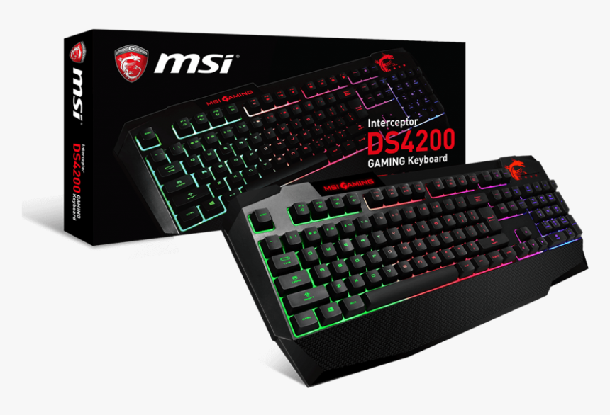 Msi Ds4200 Interceptor Gaming Keyboard - Msi Interceptor Ds4200 Gaming Keyboard, HD Png Download, Free Download