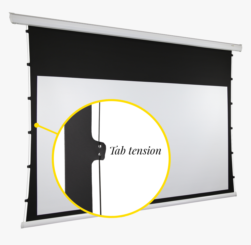 The Electric Screen Is Operated Via The Radio Remote - Rear Projection Tab Tensioned Screen, HD Png Download, Free Download