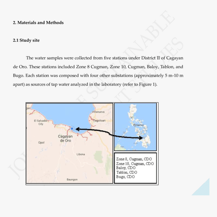 Map Of The Studied Tap Water Stations, HD Png Download, Free Download