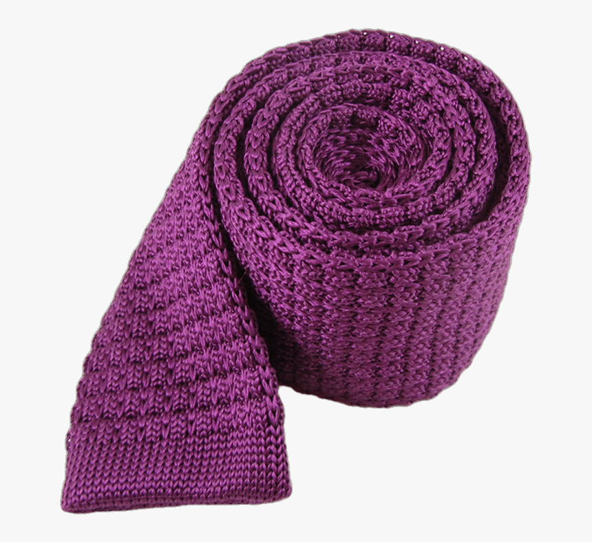 Plum Textured Solid Knit Tie - Wool, HD Png Download - kindpng
