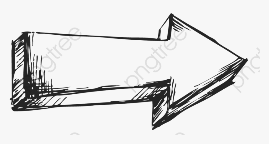 Arrow Clipart Drawn - Right Arrow Drawing, HD Png Download, Free Download