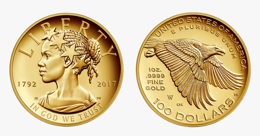 Gold Coin Png - Black Woman Coin, Transparent Png, Free Download