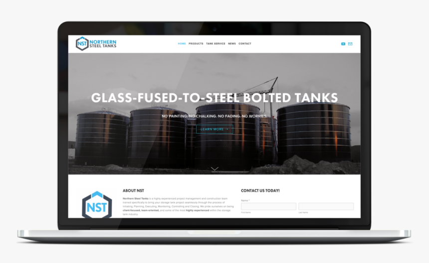 Nst Website Mockup Laptop, HD Png Download, Free Download