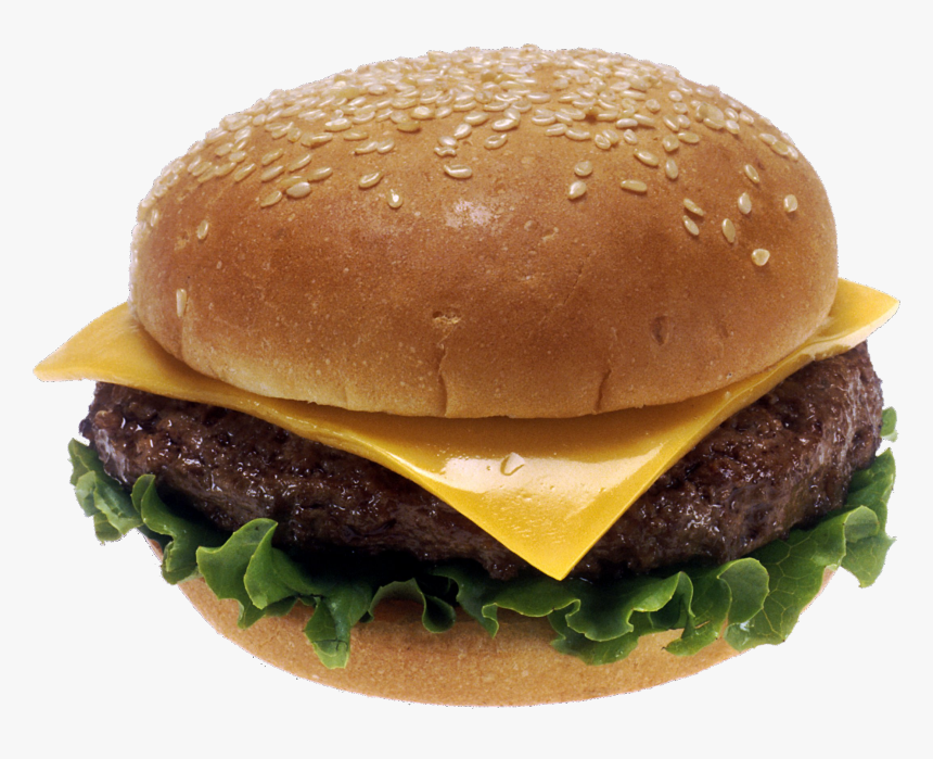 Hamburger, Burger Png Image - Cheeseburger On A Bun, Transparent Png, Free Download