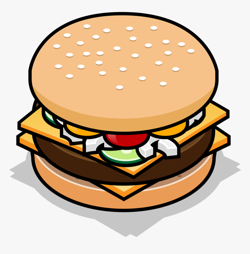 Hamburger Fast Food Cheeseburger Vegetarian Cuisine - Burger Vector Png, Transparent Png, Free Download