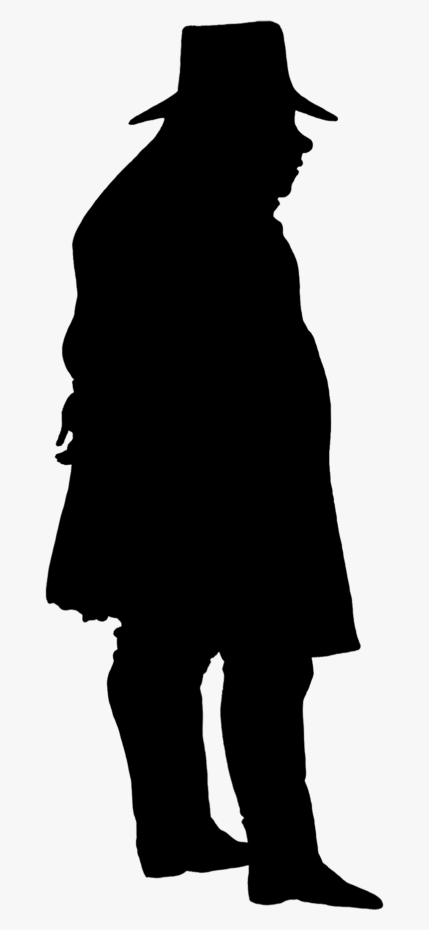 Elderly Man Silhouette - Victorian Era Silhouettes, HD Png Download ...