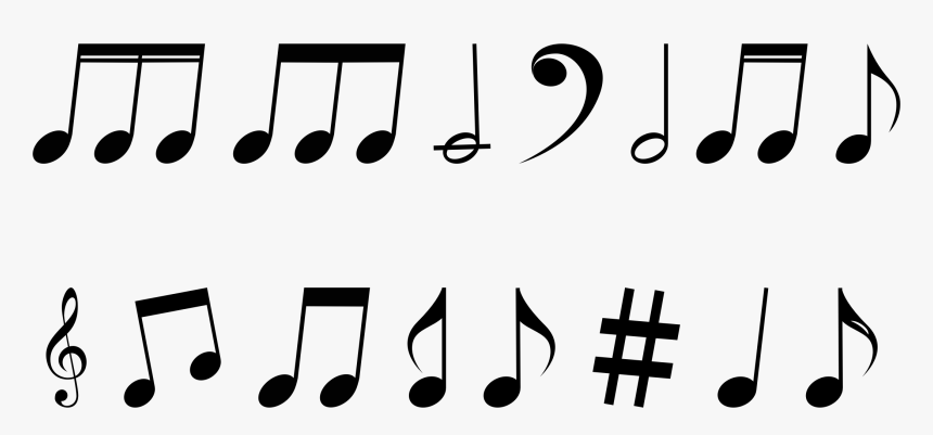 Music Notes High Res - Variety Of Music Notes, HD Png Download, Free Download