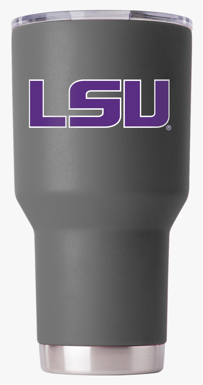 Lsu 30oz Gray Powder Coated Tumbler - Plastic, HD Png Download, Free Download