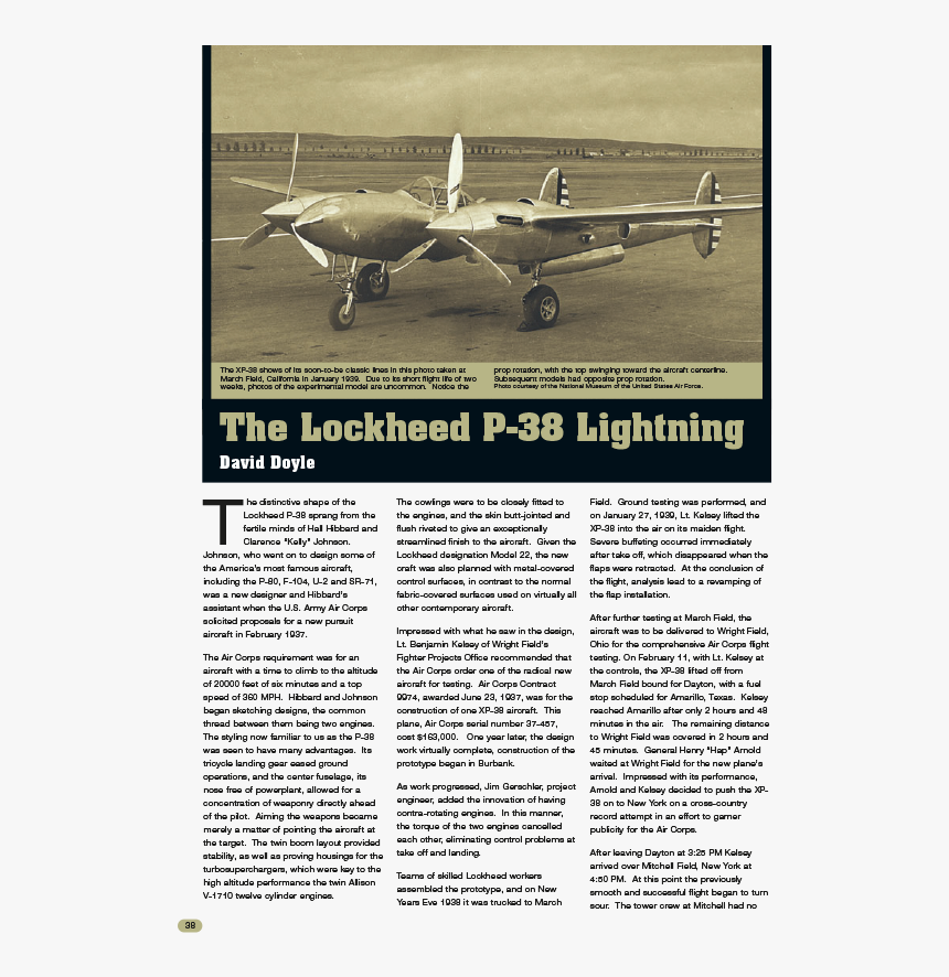 Lockheed Xp 38, HD Png Download, Free Download