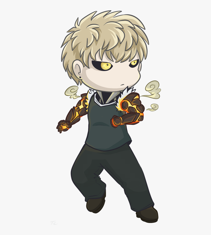 Genos Chibi Cyborg Anime One Punch Man Hd Png Download Kindpng 0999