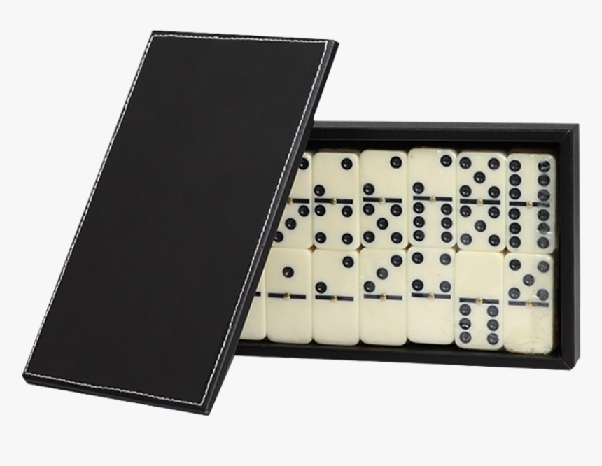 Domino Set In Leather Box, Domino Set In Leather Box - Dominoes, HD Png Download, Free Download