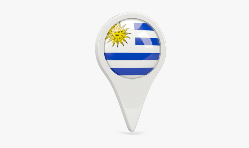 Round Pin Icon - Uruguay Flag Icon Png Pin, Transparent Png, Free Download