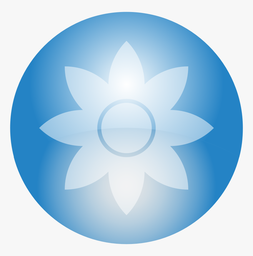 Sky Blue Flower Orb - Circle, HD Png Download, Free Download