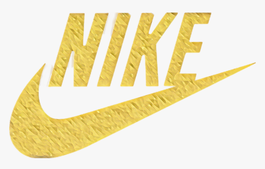 gold nike sign