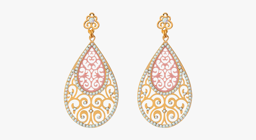 Shiyaya Earring Stud Teardrop U Rud Red Gold, Crystal - Earrings, HD Png Download, Free Download