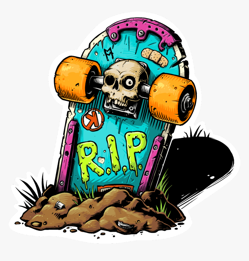 #skull #rip #freetoedit #귀여운 #picsart #cute #kawaii - Graffiti Design, HD Png Download, Free Download