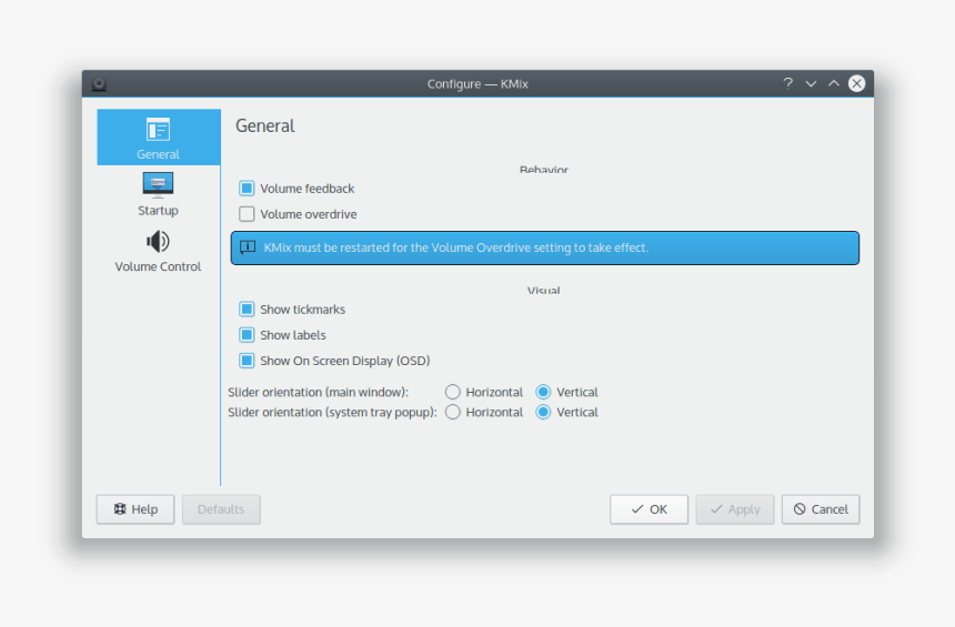 General Configuration Of Kmix - Kde 4 Sound Settings, HD Png Download, Free Download