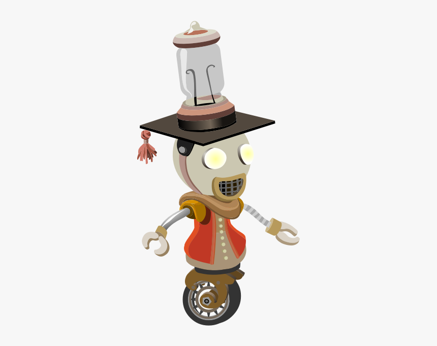 Unicycle And Robot - Vector Graphics, HD Png Download, Free Download