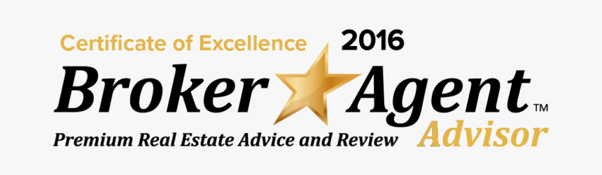 2016 Certificate Of Excellence By Broker Agent Advisor - Amber, HD Png Download, Free Download