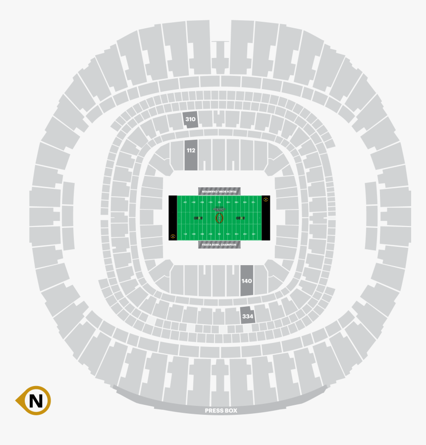 National Championship 2020 Seating Chart, HD Png Download - kindpng