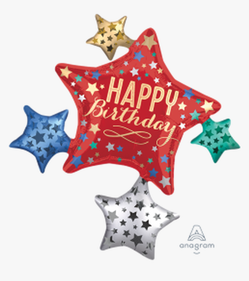 Anagram Supershape Foil Balloon Happy Birthday Star, HD Png Download, Free Download