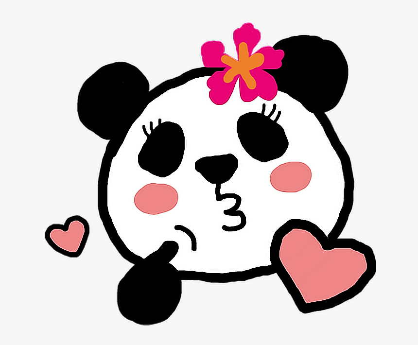 #panda #kiss #emoji #heart - Muah Sticker, HD Png Download, Free Download