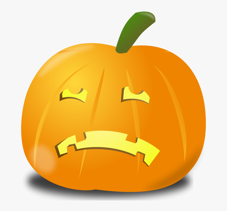 Cartoon Pumpkin Clipart Clip Sad Pumpkin Clipart & - Sad Pumpkin Clipart, HD Png Download, Free Download