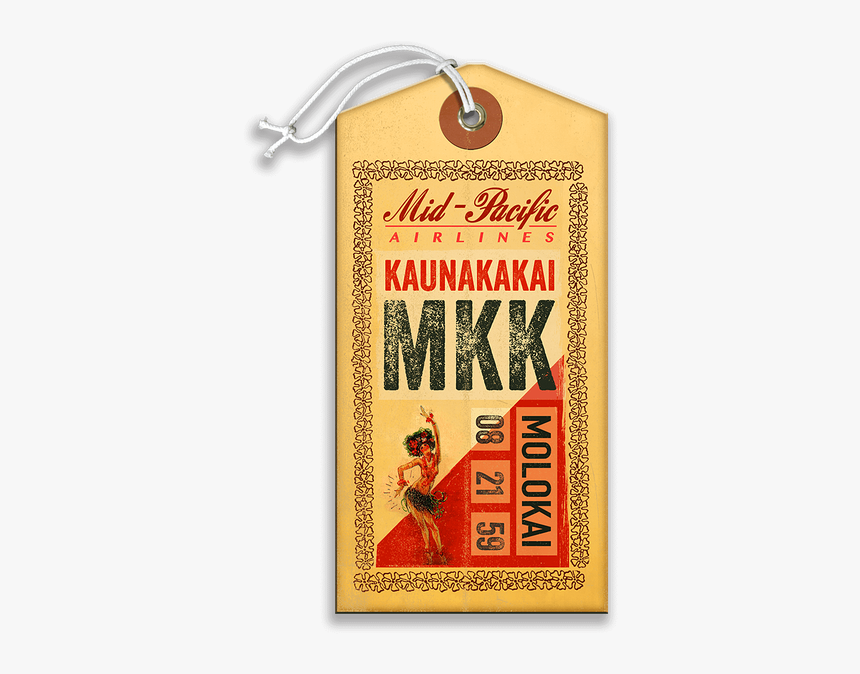 Hawaii Luggage Tag Vintage, HD Png Download, Free Download