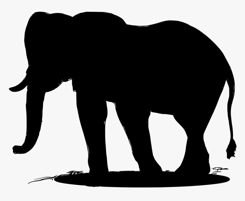 Elephant Clip Art Black, HD Png Download, Free Download