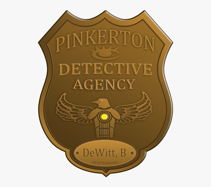 Pinkerton Detectives Badge Png, Transparent Png, Free Download