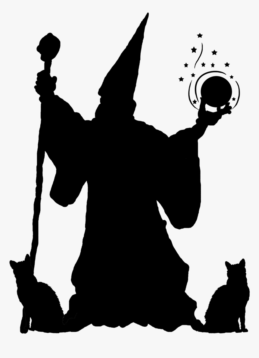 Wizard Silhouette Png, Transparent Png, Free Download