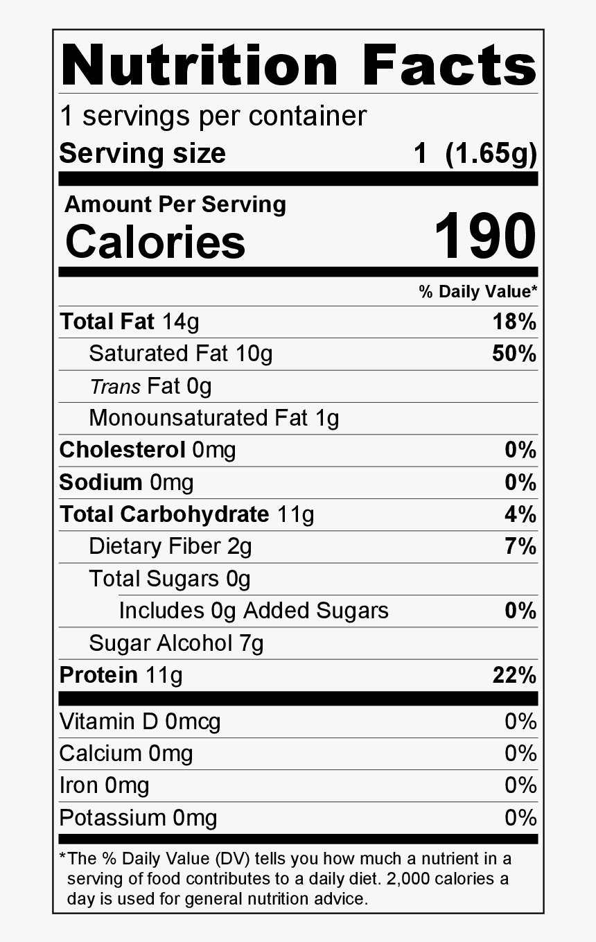 Pork Rinds Nutrition Facts , Png Download - Rita Spritz Nutrition Label, Transparent Png, Free Download