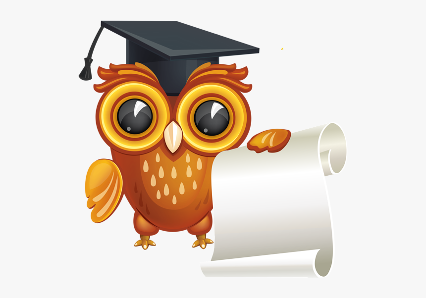 With Diploma Png Image - Owl School Png, Transparent Png, Free Download