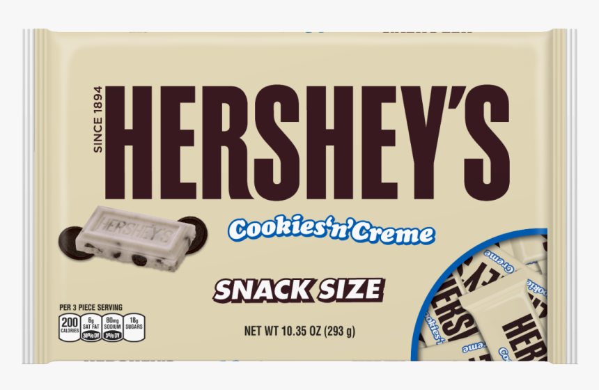 Hershey"s Cookies "n - Hershey's Cookies And Creme Snack Size Nutrition, HD Png Download, Free Download