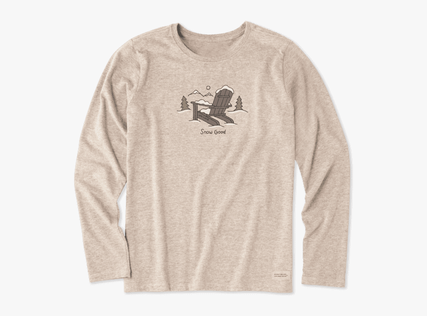 Women"s Snow Good Long Sleeve Crusher Tee - T-shirt, HD Png Download, Free Download