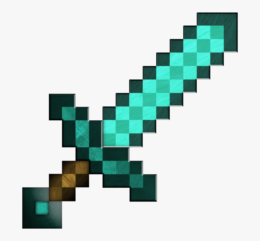 Minecraft Diamond Sword, HD Png Download, Free Download