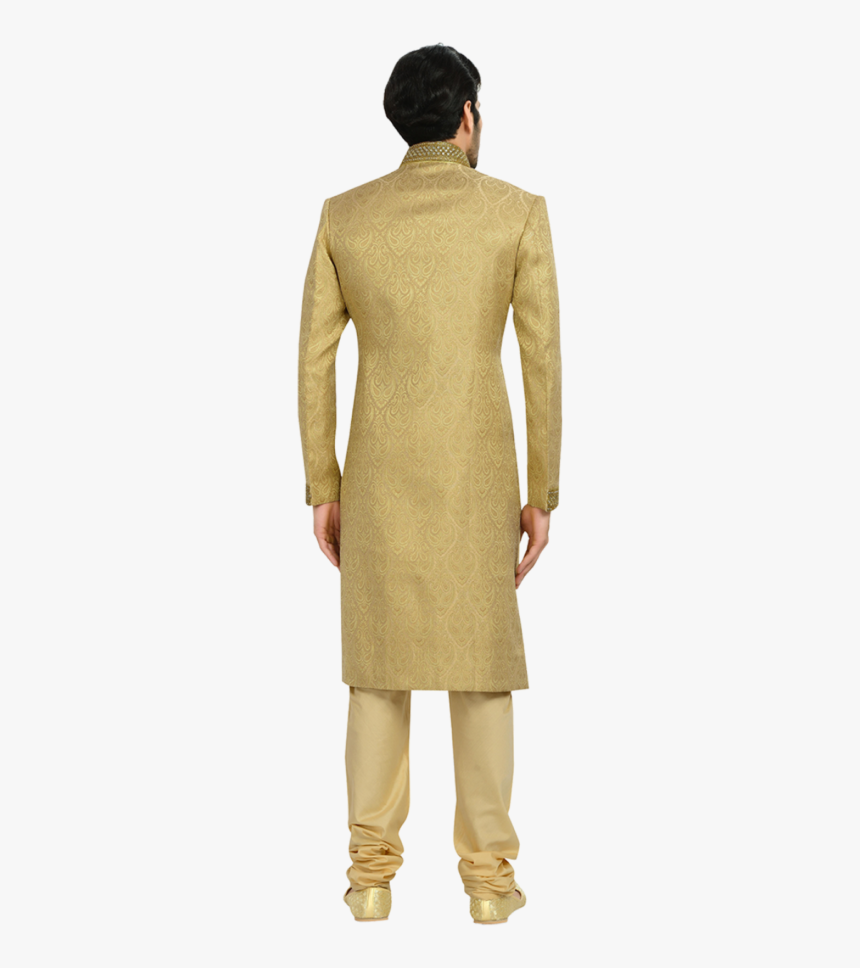 Fawn Colour Zardozi Kundan Royal Brocade Sherwani For - Standing, HD Png Download, Free Download