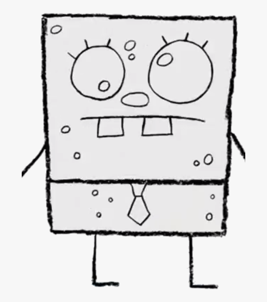 Doodlebobsrono - Doodlebob Black And White, HD Png Download, Free Download