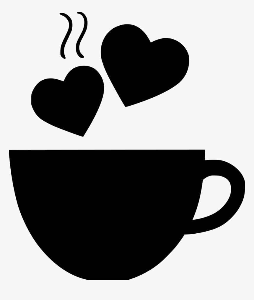 Heart Coffee Cup Svg, HD Png Download - kindpng