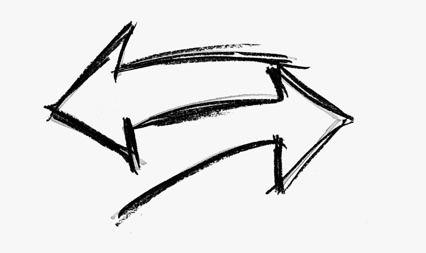Double Arrow Png Sketch, Transparent Png, Free Download