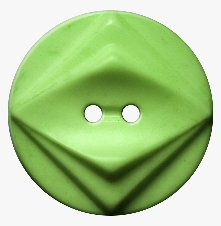 Button With Double Diamond Motif, Light Green - Circle, HD Png Download, Free Download