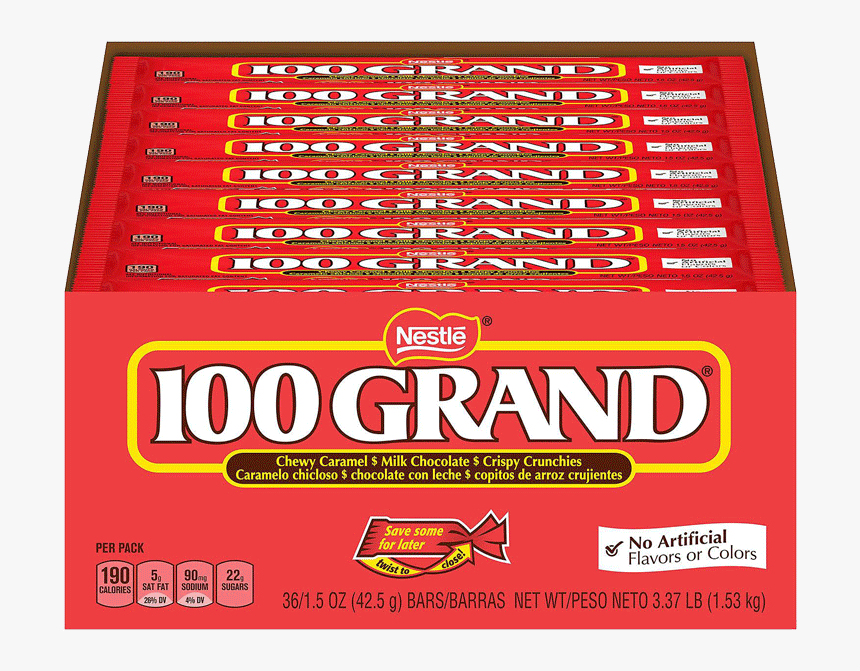 Hundred Grand Bar Nutrition, HD Png Download, Free Download